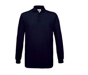 B&C BC425 - 100% cotton long-sleeved polo shirt