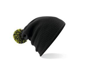 Beechfield BF450 - Snowstar beanie Black/ Lime Green