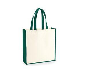 Westford mill WM600 - Gallery shopping bag Natural / Bottle Green