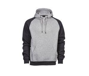 TEE JAYS TJ5432 - Sweat capuche manches contrastées Heather/Dark Grey