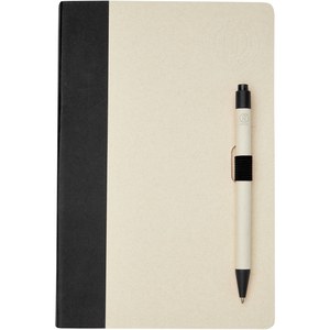 PF Concept 107811 - Dairy Dream A5 size reference recycled milk cartons notebook and ballpoint pen set Solid Black