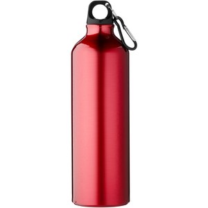 PF Concept 100739 - Oregon 770 ml RCS certified recycled aluminium water bottle with carabiner Red