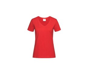 STEDMAN ST2700 - V-neck T-shirt for women Scarlet Red