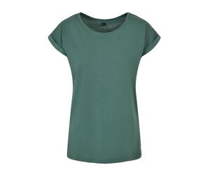Build Your Brand BY021 - Ladies Extended Shoulder Tee Pale Leaf
