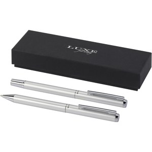 Luxe 107838 - Lucetto recycled aluminium ballpoint and rollerball pen gift set