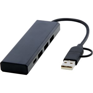 Tekiō® 124344 - Rise RCS recycled aluminium USB 2.0 hub